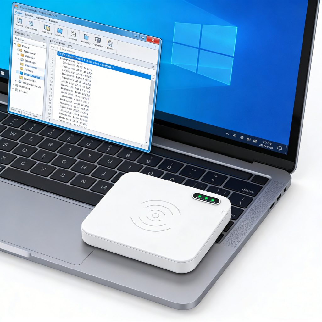 USB RFID reader configured and running on Windows