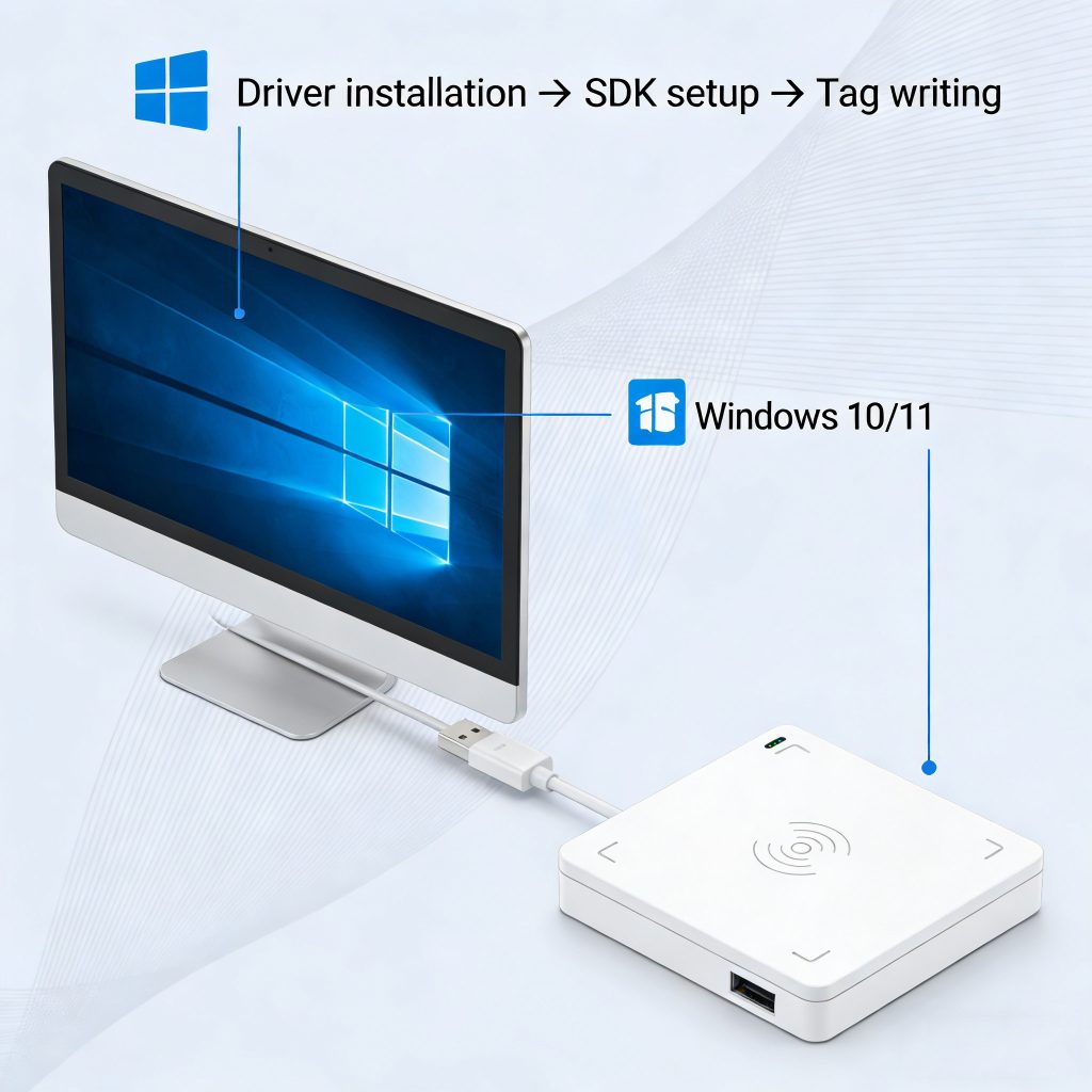 USB RFID Reader connected to PC Tag writing with Windows