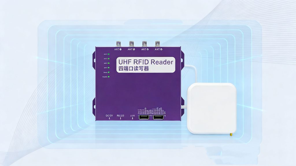 industrial rfid reader under control  read zone