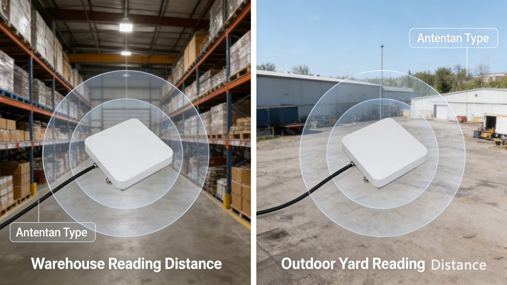 coverage zones of RFID readers.