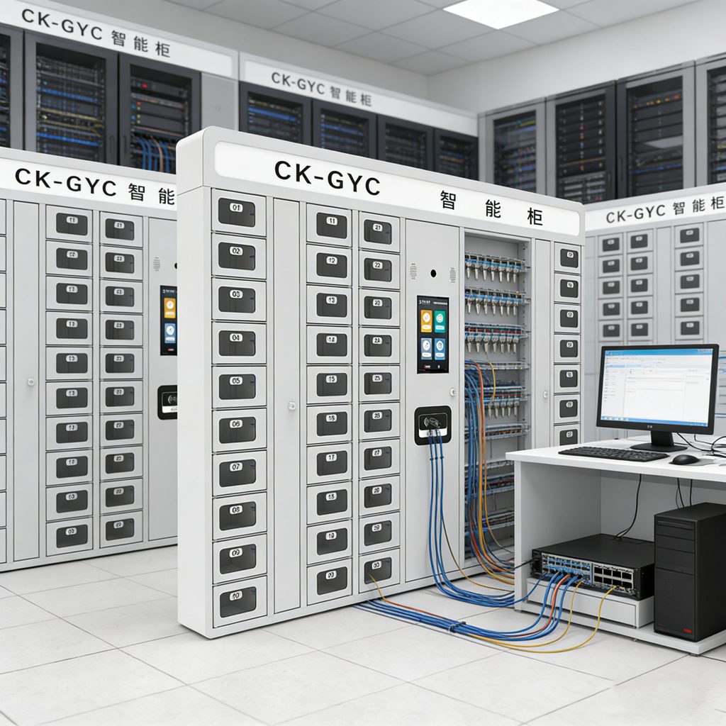 Smart RFID key cabinet connected to central network for multi-site monitoring and integration