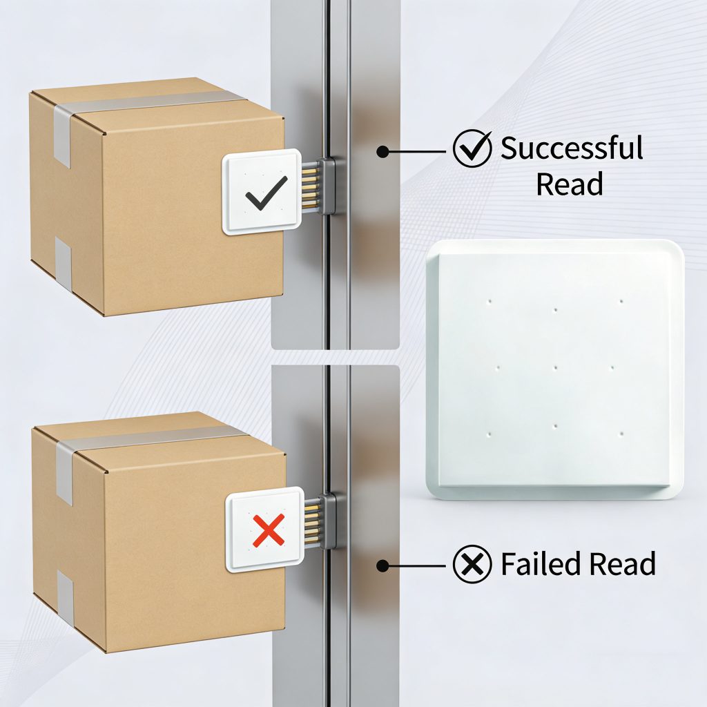 What Actually Causes UHF RFID Antenna Dead Zones in Warehouses? 3 Small changes in tag position can significantly improve read rates.