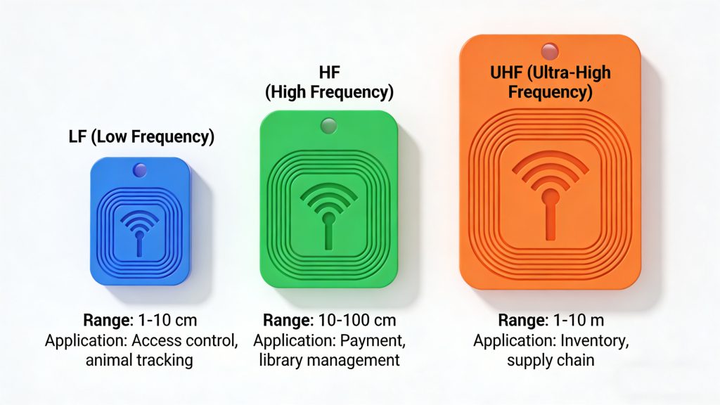 The Best RFID Tags for Your Application: 7 Things to Think About 1 low frequency, high frequency, and ultra-high frequency RFID tags with typical use cases