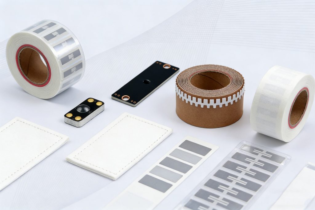 RFID on Metal: Things You Should Know + How to Choose the Right Metal RFID Tags 1 Different types of industrial metal RFID tags: label tags, on-metal tags, cable tie tags, and rugged industrial tags