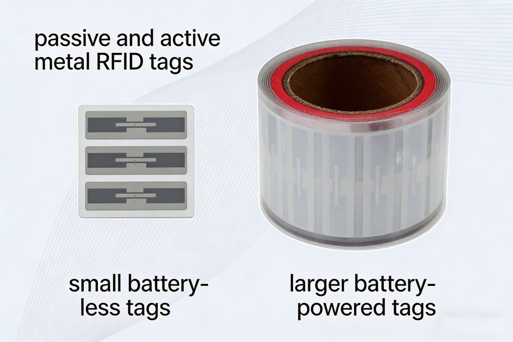 RFID on Metal: Things You Should Know + How to Choose the Right Metal RFID Tags 2 Side-by-side comparison of passive and active metal RFID tags
