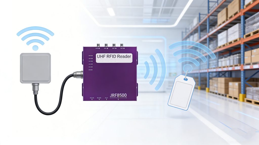 Cable, Connector and Adapter Guide for RFID Systems 1 RFID reader connected to antenna using RF coaxial cable