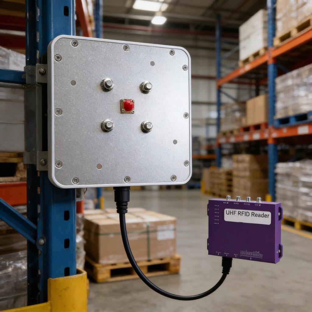 Cable, Connector and Adapter Guide for RFID Systems 4 RF cable connecting RFID reader and antenna in warehouse installation