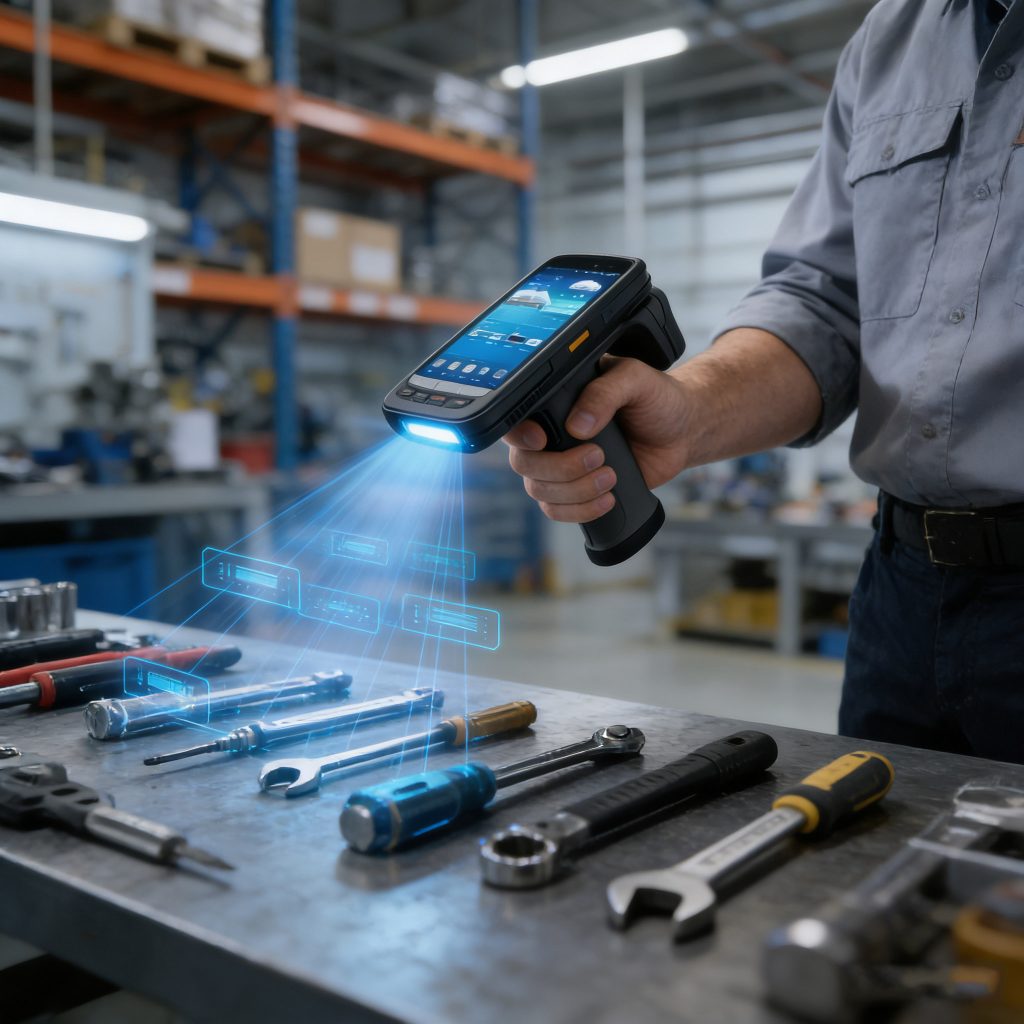 RFID for Tool Tracking: Stop Losing Tools and Start Managing Them Properly 2 handheld rfid scanner tool tracking multiple tools scanning