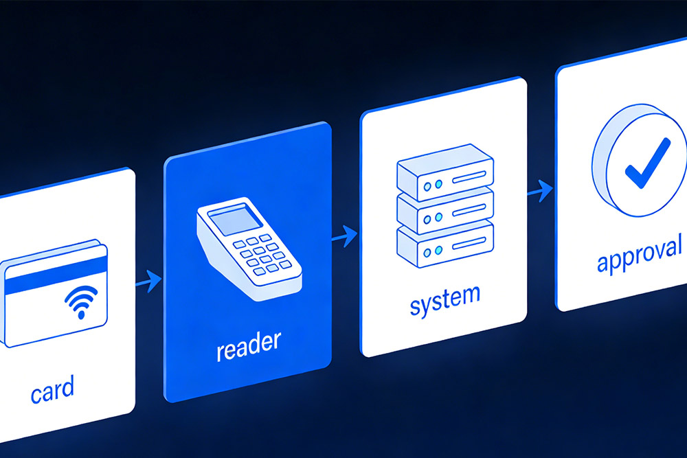 how RFID payment system works diagram