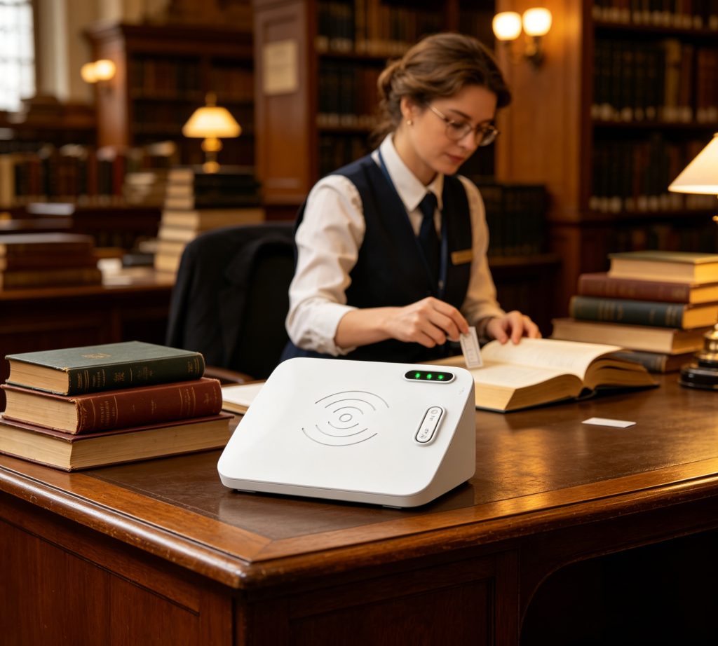 Cykeo desktop RFID writer encoding book tags