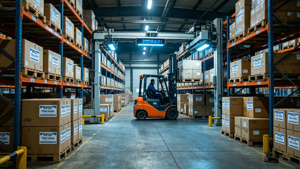 rfid tracking stickers: What They Do and Why They Matter 1 rfid tracking stickers on cartons in warehouse