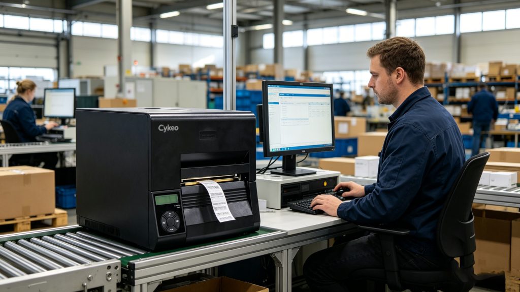 What is rfid tag printer and how Cykeo integrates rfid tag printer into UHF systems 1 rfid tag printer encoding and printing uhf labels in warehouse