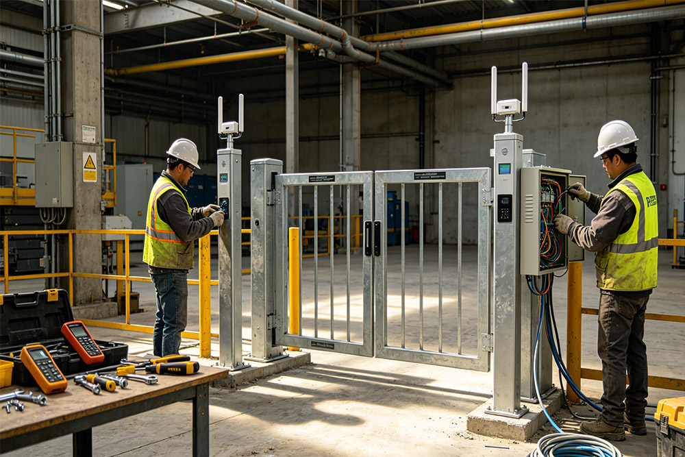 How to Build an RFID Access Control System for Bulk Projects 1 rfid gate system installation in industrial environment