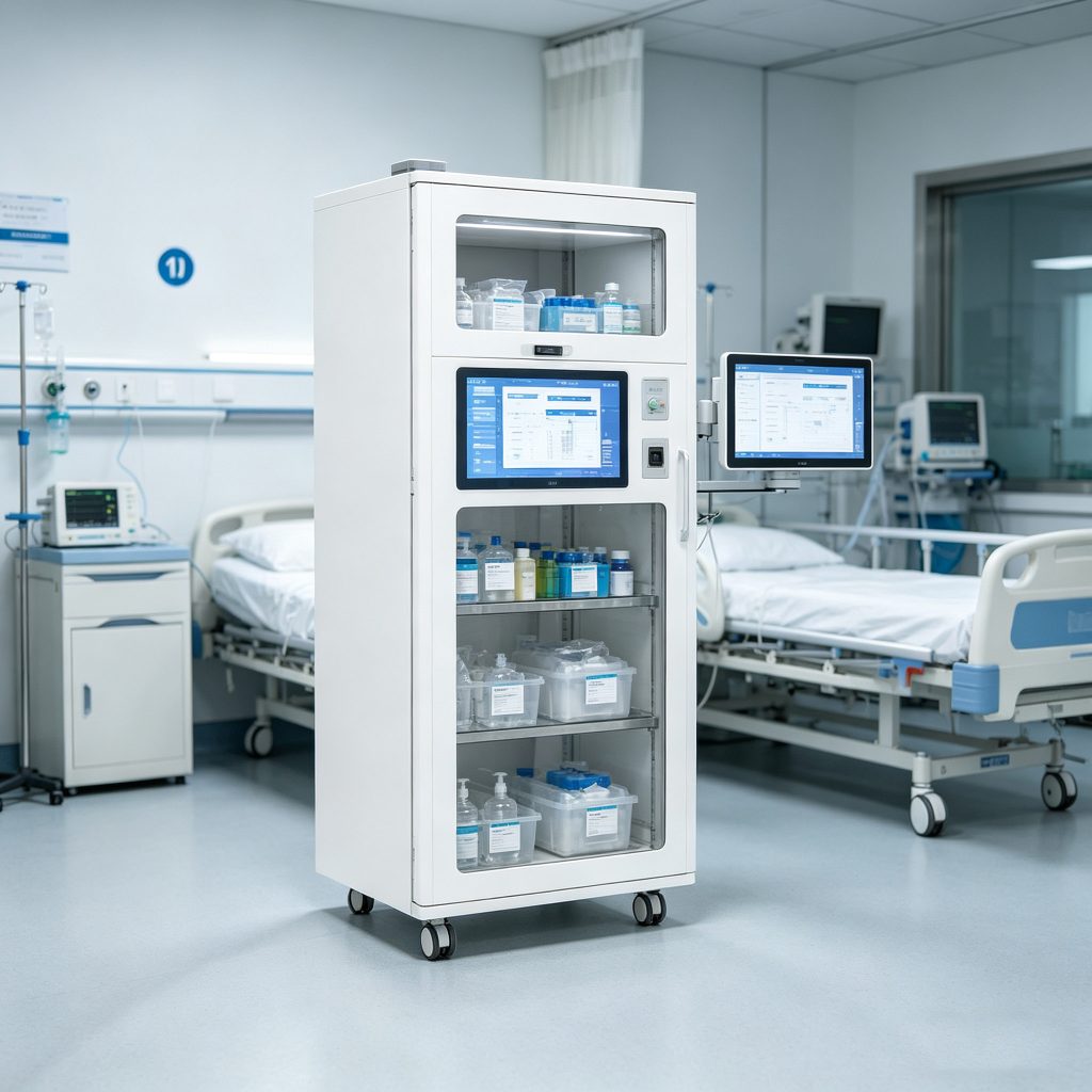 rfid cabinet tags and software in hospital setup