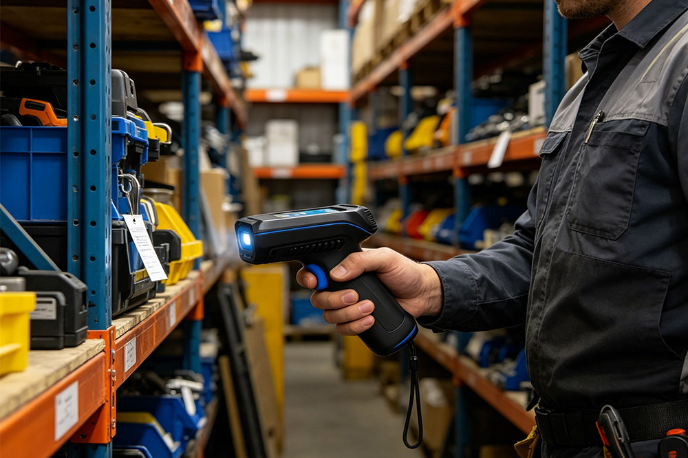 rfid handheld reader locating assets warehouse equipment