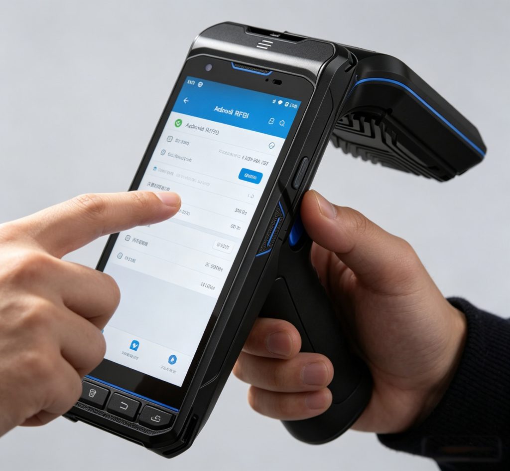 android rfid handheld reader app interface scanning screen
