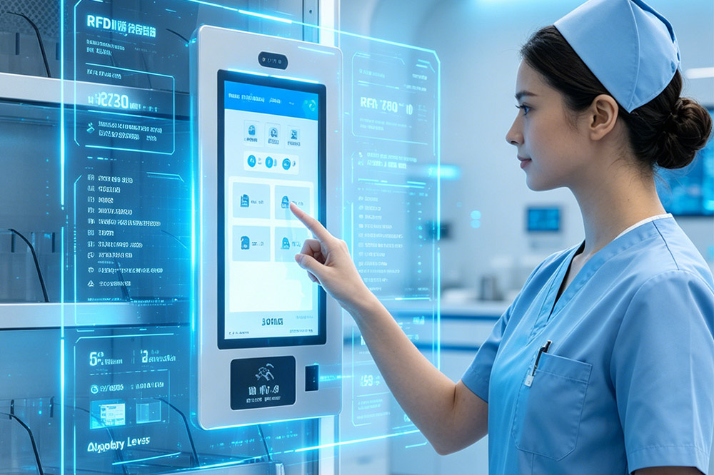 RFID medical cabinet automatically tracking hospital supplies in real time