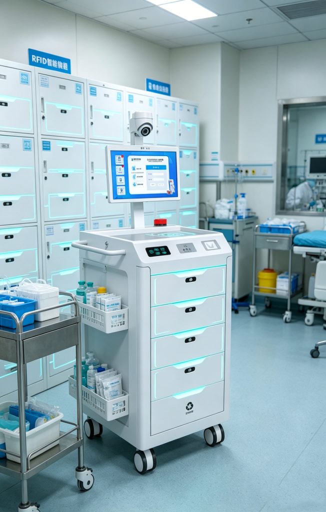 smart cabinet managing hospital inventory automatically