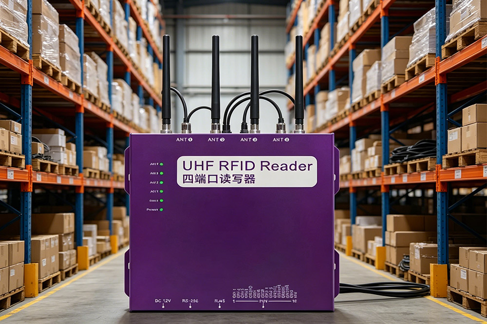 multi antenna RFID reader setup in warehouse