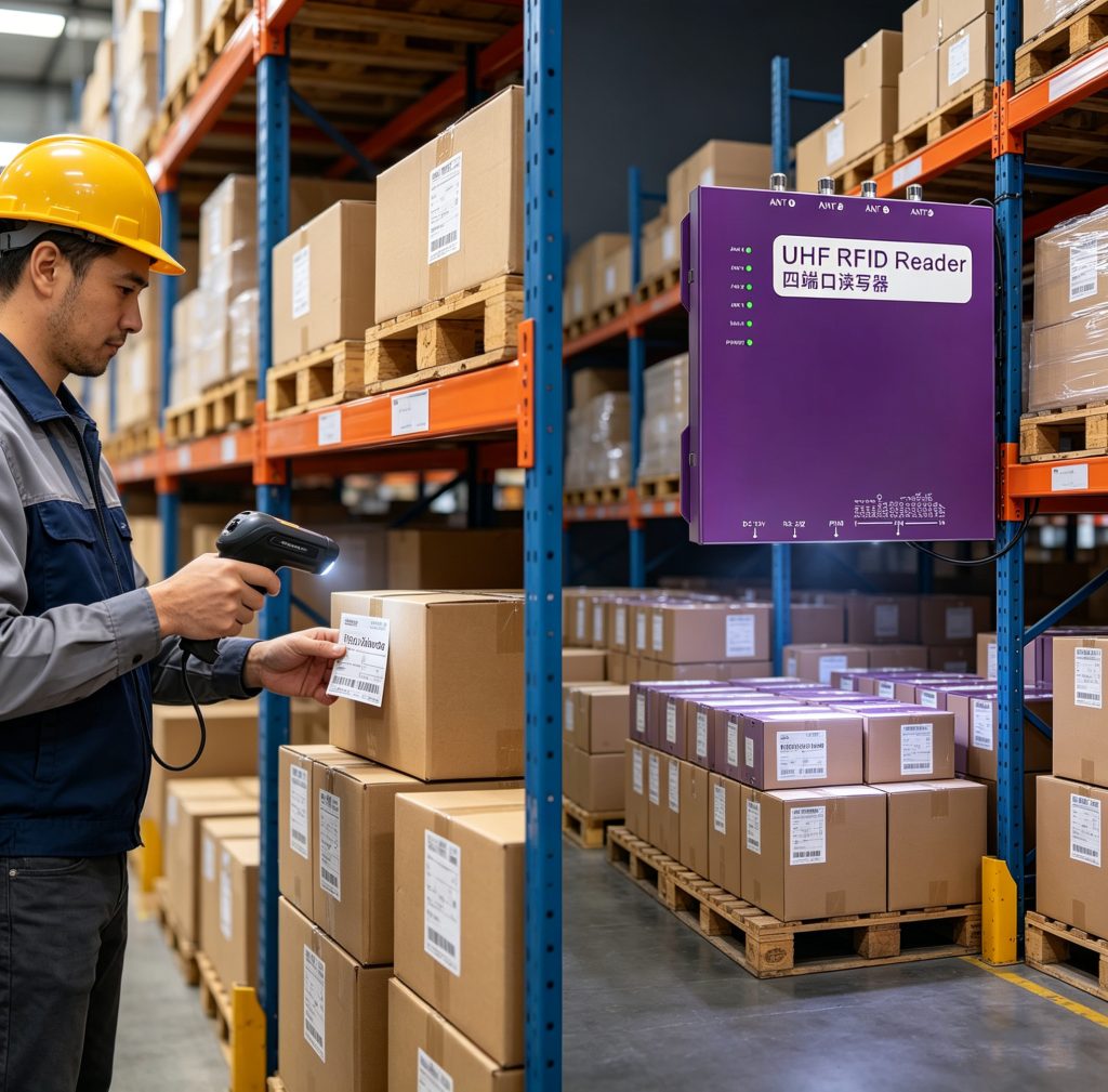 Comparison between manual barcode scanning and RFID bulk reading