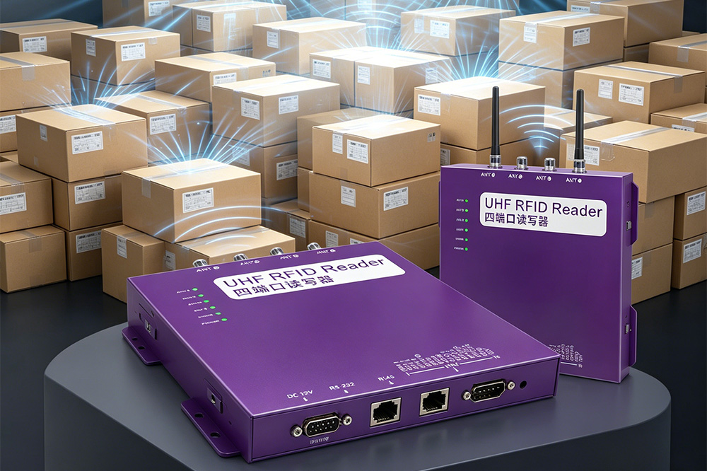RFID reader scanning multiple tags in dense environment