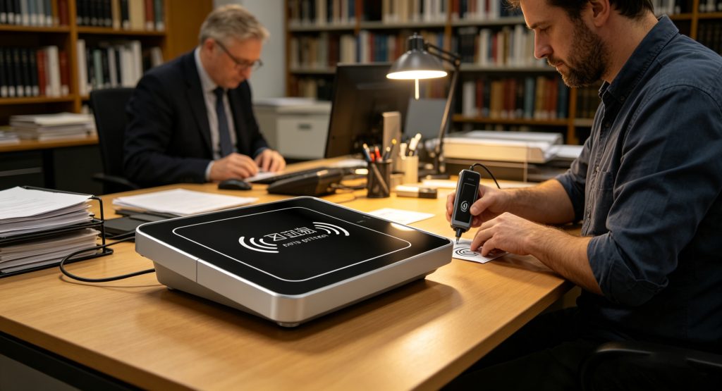 uhf rfid sticker: How It Works in Encoding and Tracking 1 uhf rfid sticker desktop encoding station