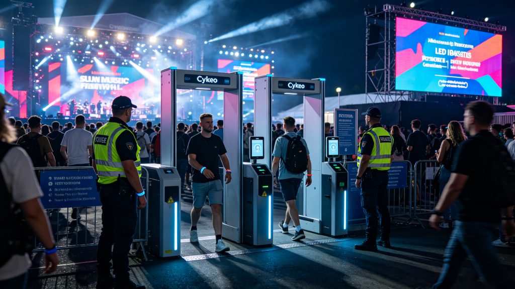 What is rfid wristband system and applications? 1 Visitors entering concert venue using Cykeo UHF RFID wristband system