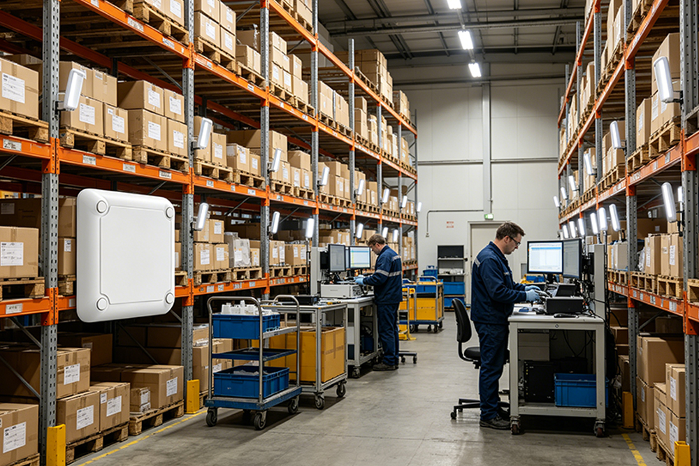 What is rfid tag frequency and how to choose ? 1 Cykeo UHF RFID frequency testing system scanning warehouse inventory
