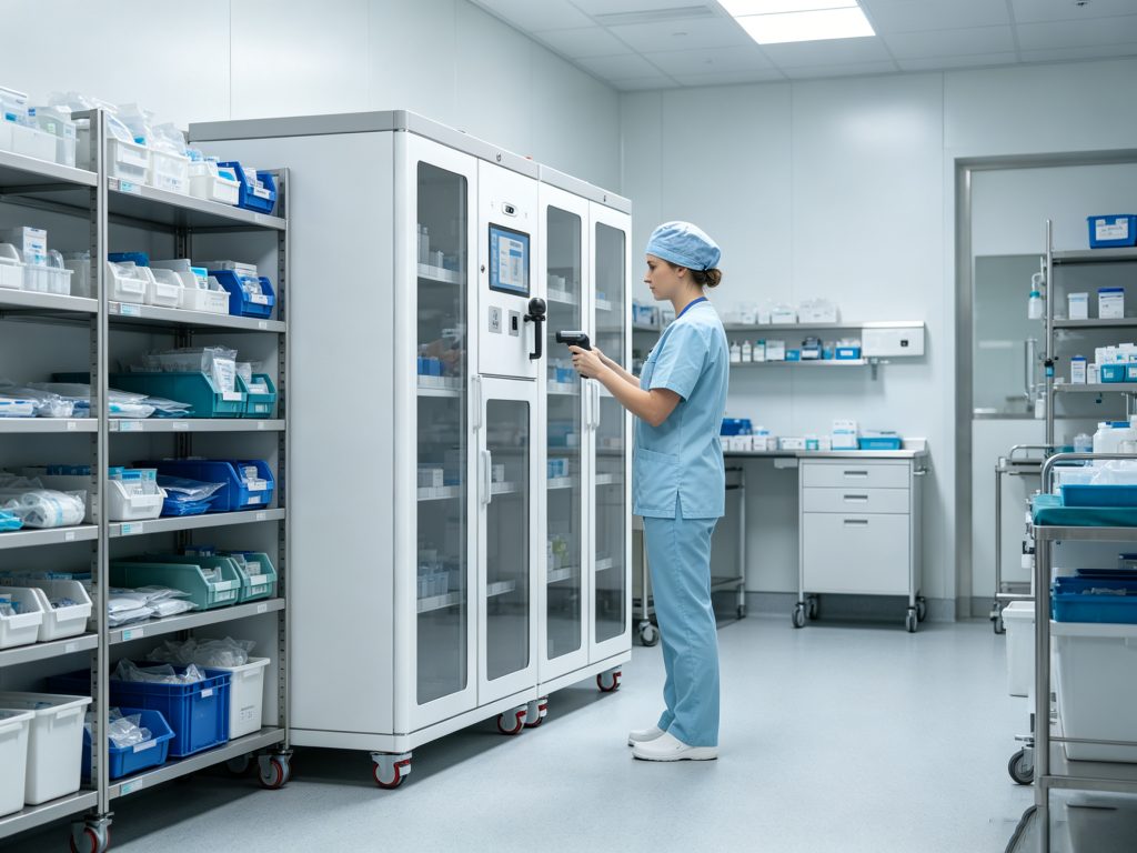 Cykeo RFID healthcare cabinet managing hospital consumables with UHF RFID technology