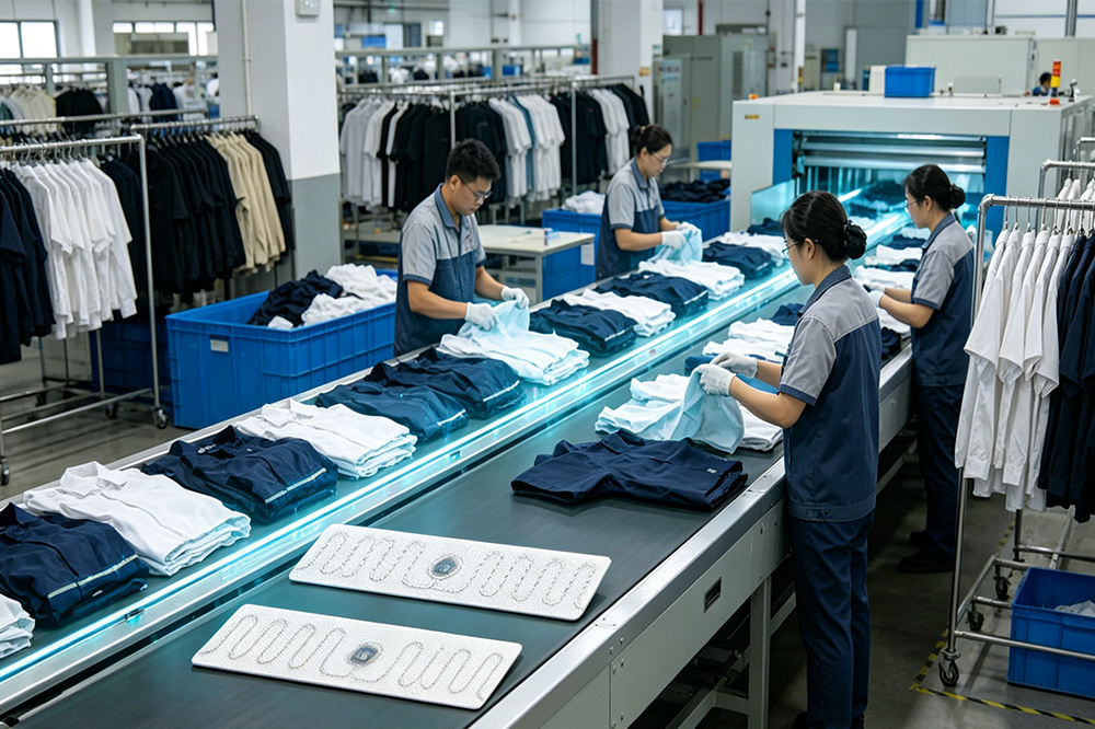 RFID Laundry Tag vs Barcode: Which Is Better for Textile Management? 2 Automated RFID sorting system for commercial laundry operations