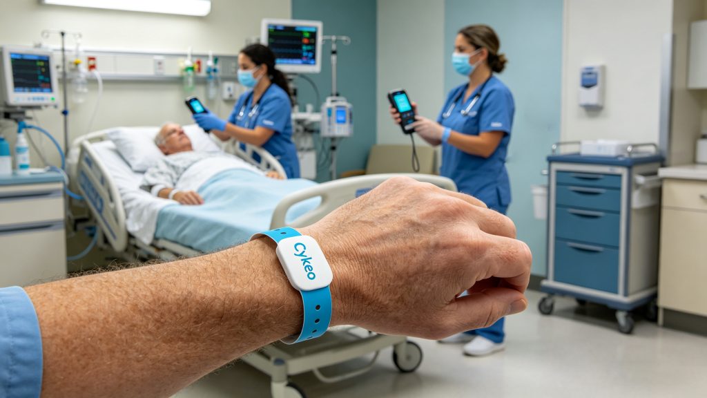 What is rfid patient wristbands and how to improve patient tracking 1 Hospital patient wearing UHF RFID wristband for healthcare tracking