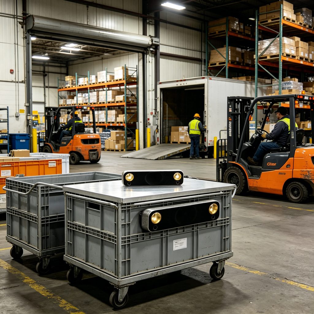 What Is RFID Plate for Industrial Asset Tracking 2 Cykeo UHF RFID plate used in automated warehouse logistics tracking