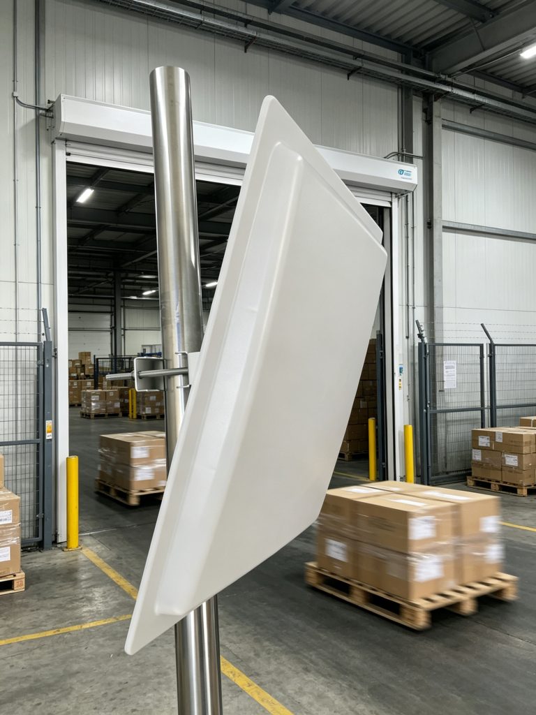 How to achieve inventory management use rfid tags 1 RFID tagged goods passing warehouse entry for automatic inventory update