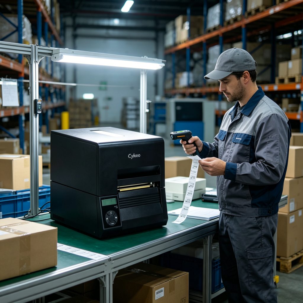 What is rfid label printer and application 2 Quality control scanning RFID printed labels in warehouse