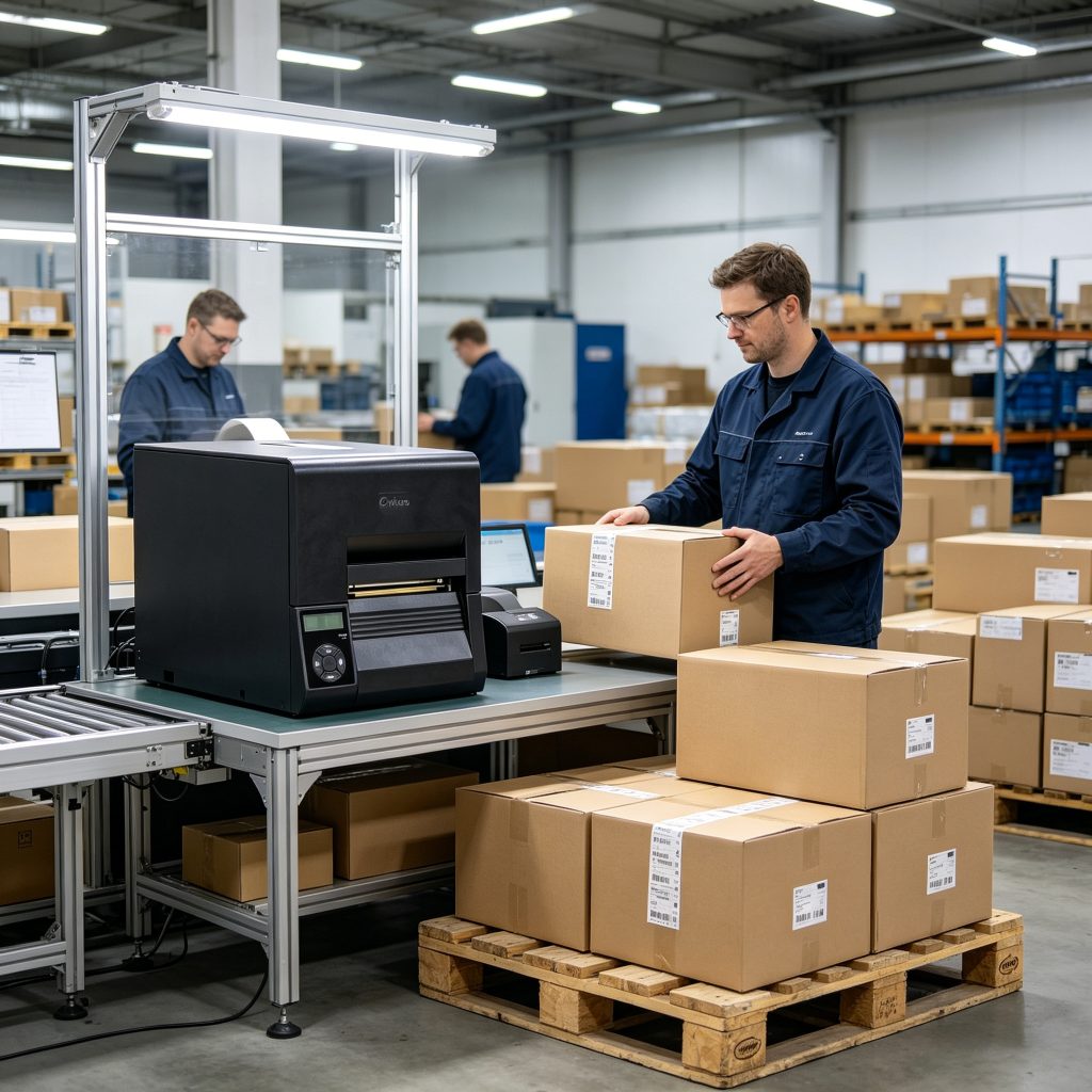 What is rfid label printer and application 1 RFID label printer encoding tags in warehouse environment