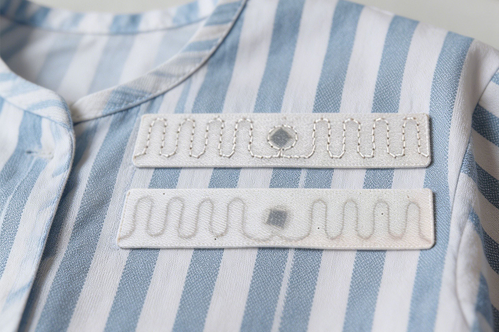 RFID Laundry Tag Applications in Hospital Textile Tracking 1 Washable RFID laundry tag attached to hospital garment