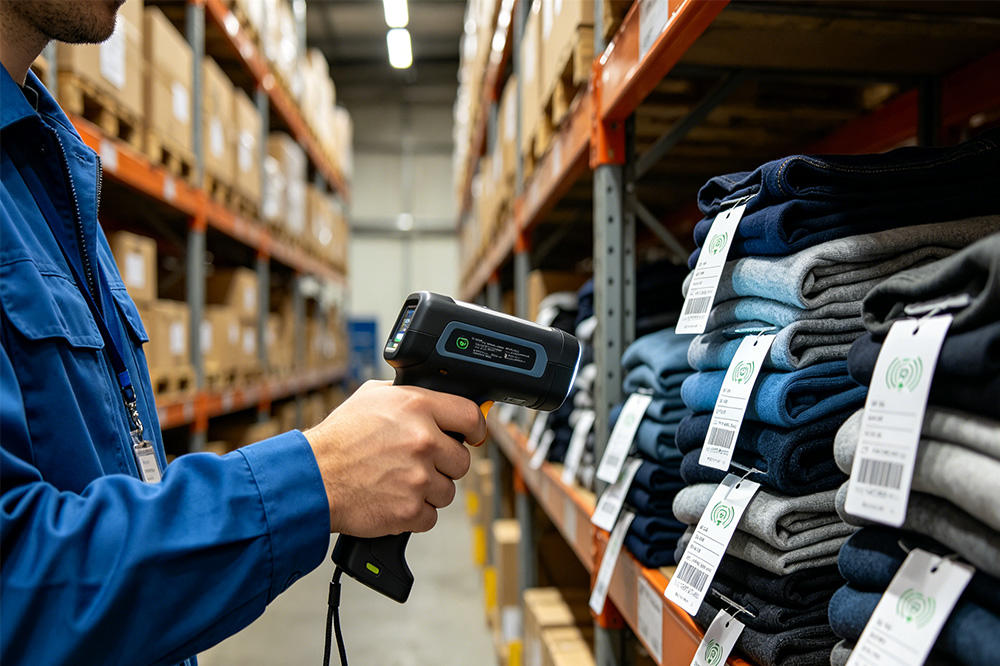How RFID Laundry Management Helps Apparel Manufacturers Track Garments 2 RFID garment inventory tracking in apparel warehouse