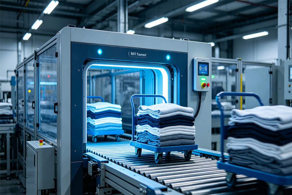 RFID Laundry Tag Deployment Guide for Smart Textile Management Systems 2 RFID tunnel reader used in commercial textile management