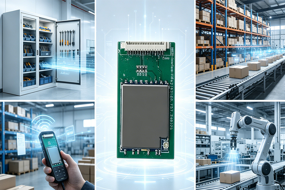What Is an RFID Reader Module? A Practical Guide for OEM and System Integrators 2 RFID reader modules used in smart cabinets, warehouse systems, handheld devices, and industrial automation environments.