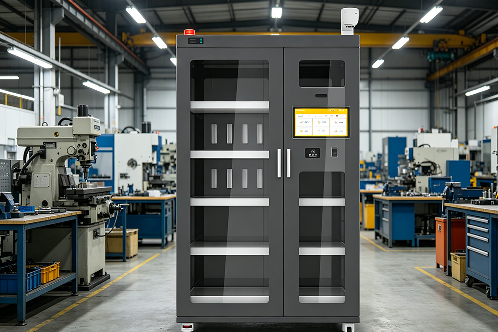 Embedded RFID Reader Module: Why More Devices Are Building RFID Inside 2 Smart tool cabinet using embedded RFID reader module for automatic tool tracking and inventory management.