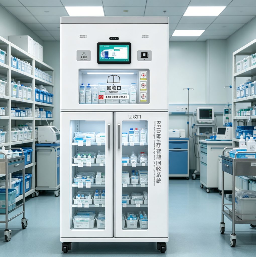 RFID Reader Module for Smart Cabinets: What Actually Matters in Real Deployments 3 Hospital RFID smart cabinet tracking medical supplies and equipment using embedded RFID technology.