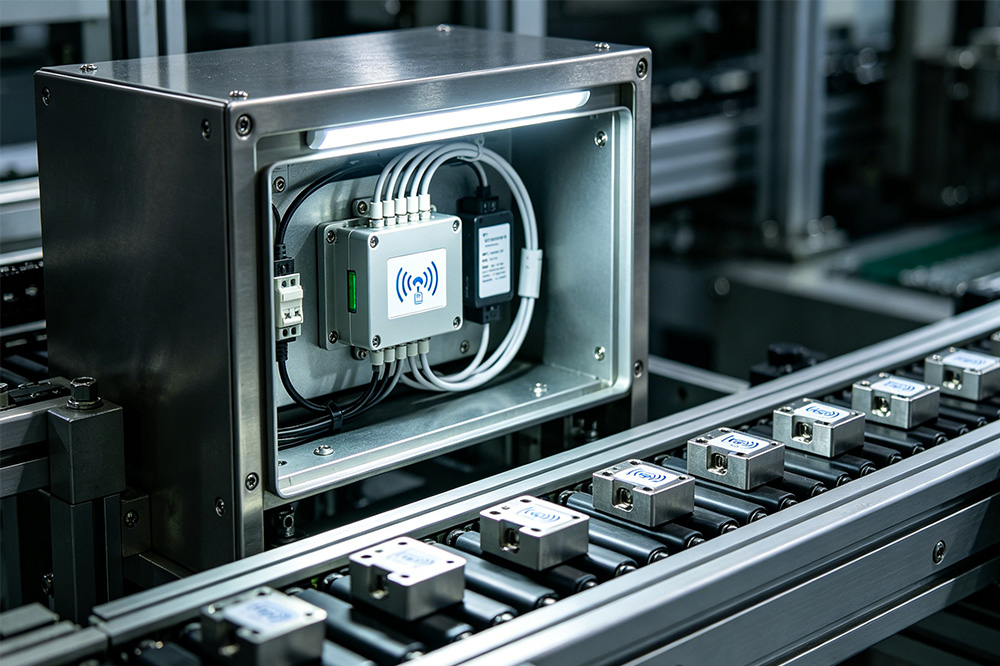 RFID Reader Module for Industrial Automation: What Integrators Usually Learn the Hard Way 1 Embedded RFID reader module and antennas integrated into industrial automation equipment for production tracking.