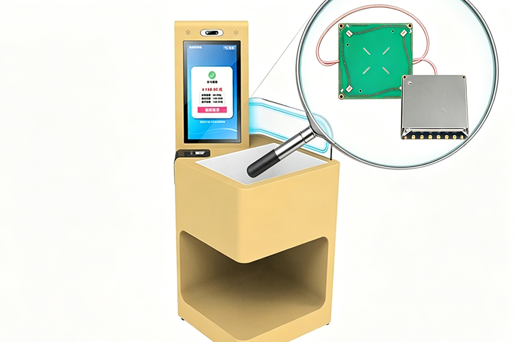 RFID Reader Module for Retail Self-Checkout Systems: Why More Stores Are Embedding RFID Into POS Equipment 1 Embedded RFID reader module integrated into a retail self-checkout terminal for automated product scanning.
