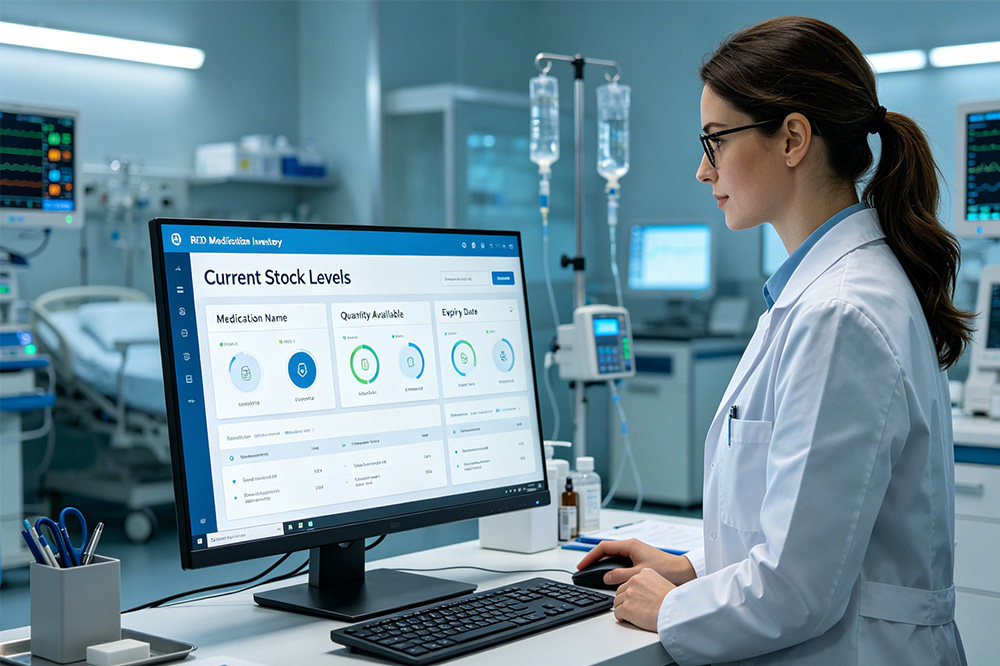 How RFID Enhances Hospital Medication Inventory Tracking 2 Real-time RFID medication inventory dashboard