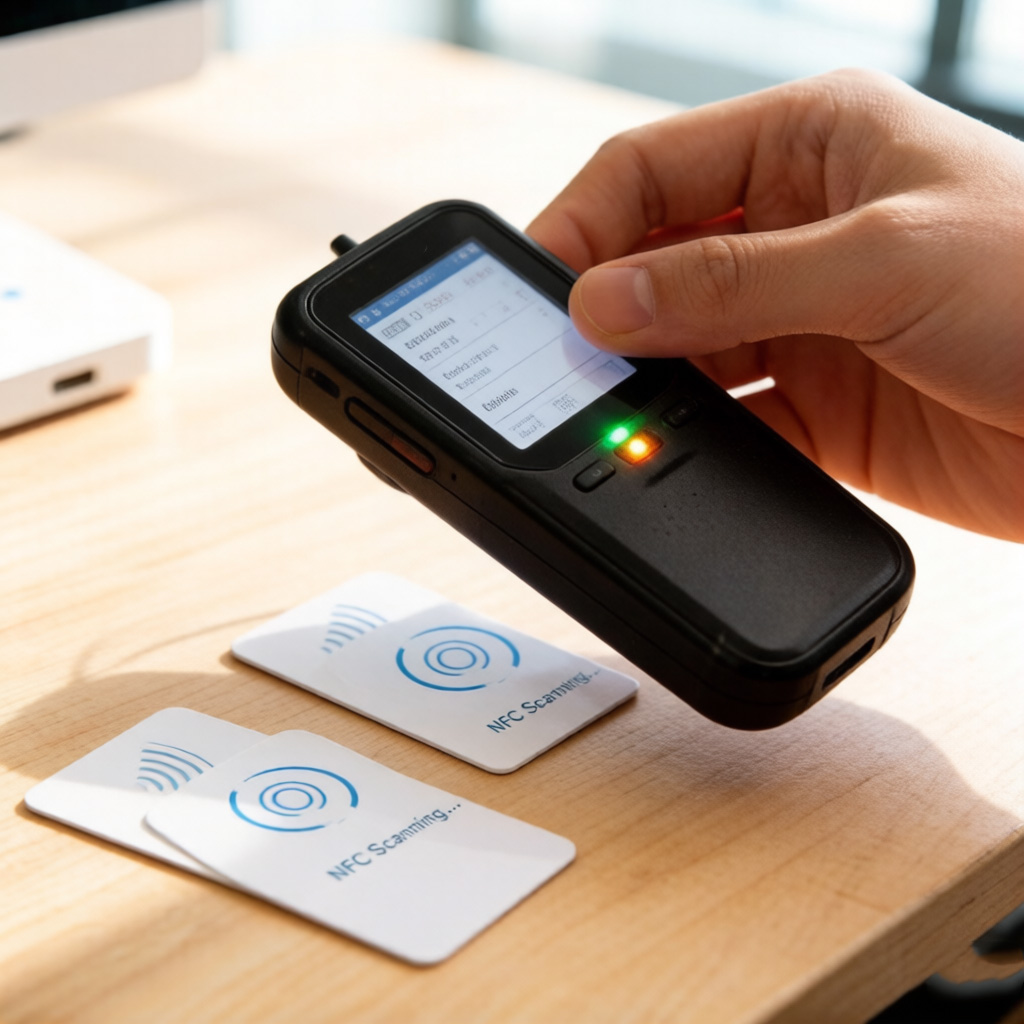 How to Check RFID Card Frequency 2 RFID frequency detector identifying access cards