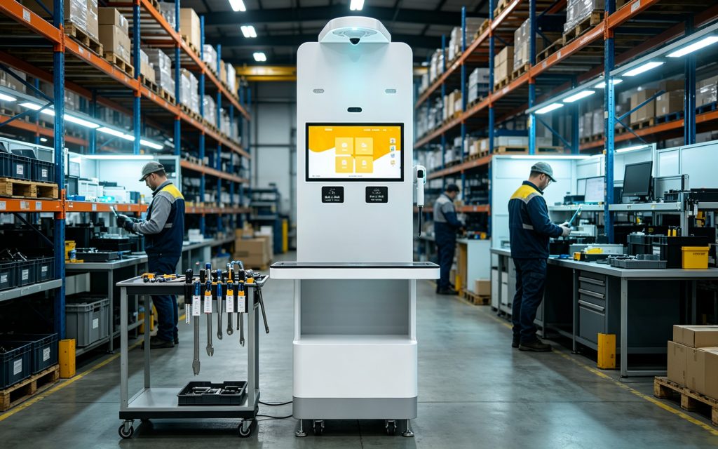 What Are RFID Jobs Used For RFID Tool Tracking Solutions? 2 Cykeo RFID inventory station tracking tagged industrial equipment automatically
