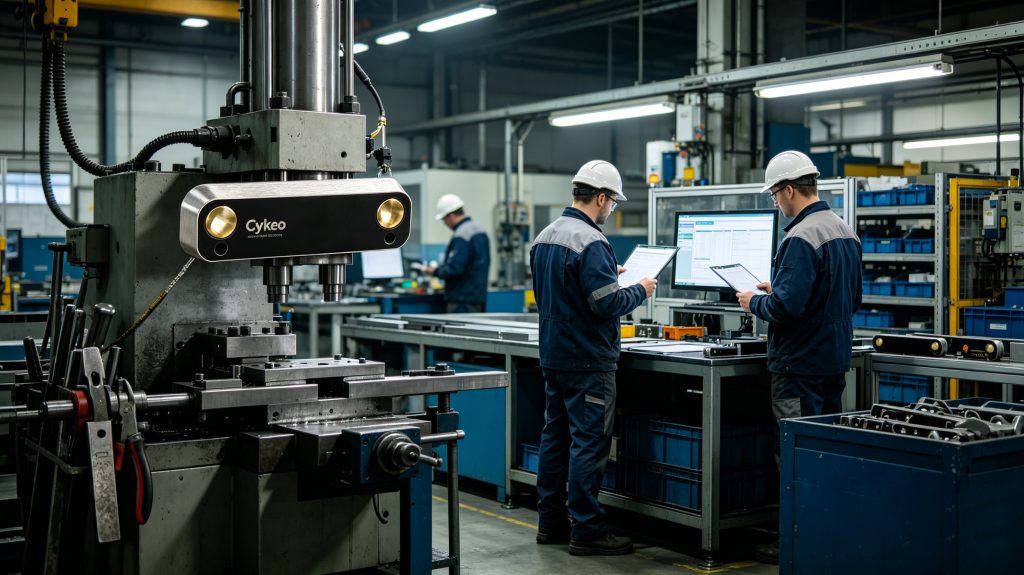 How Do Metal RFID Tags Work? 2 Industrial production line using Cykeo metal RFID tags for manufacturing asset management