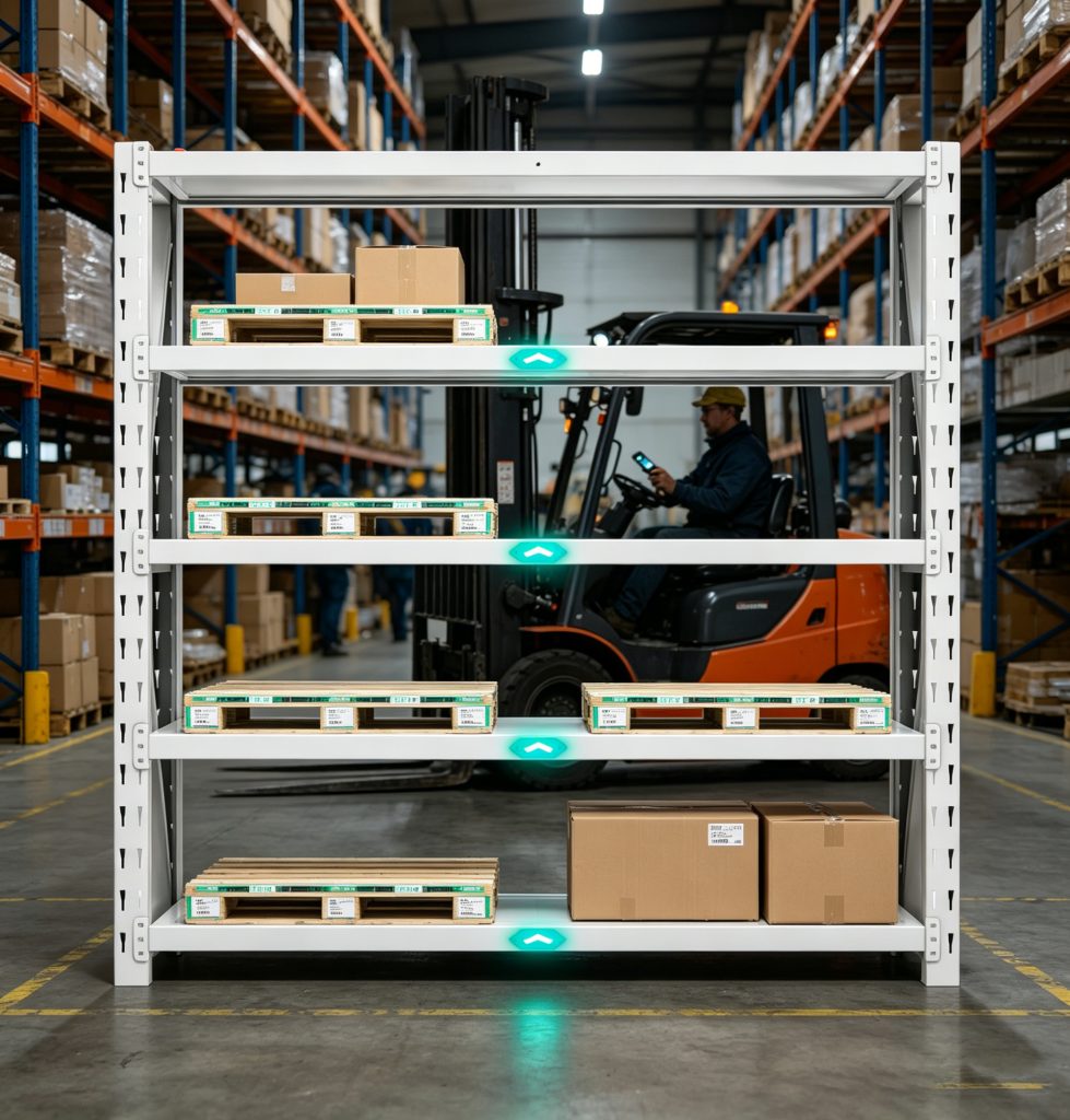 Types of uhf supplies used in industry and common challenges 2 Warehouse pallets and cartons labeled with UHF RFID tags and supplies for inventory tracking