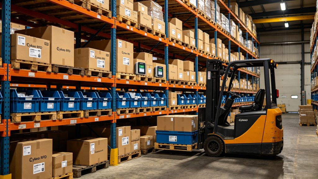 What Types Rfid Chip Have And UHF RFID Selection Guide 1 Cykeo UHF RFID chip labels used for warehouse inventory management