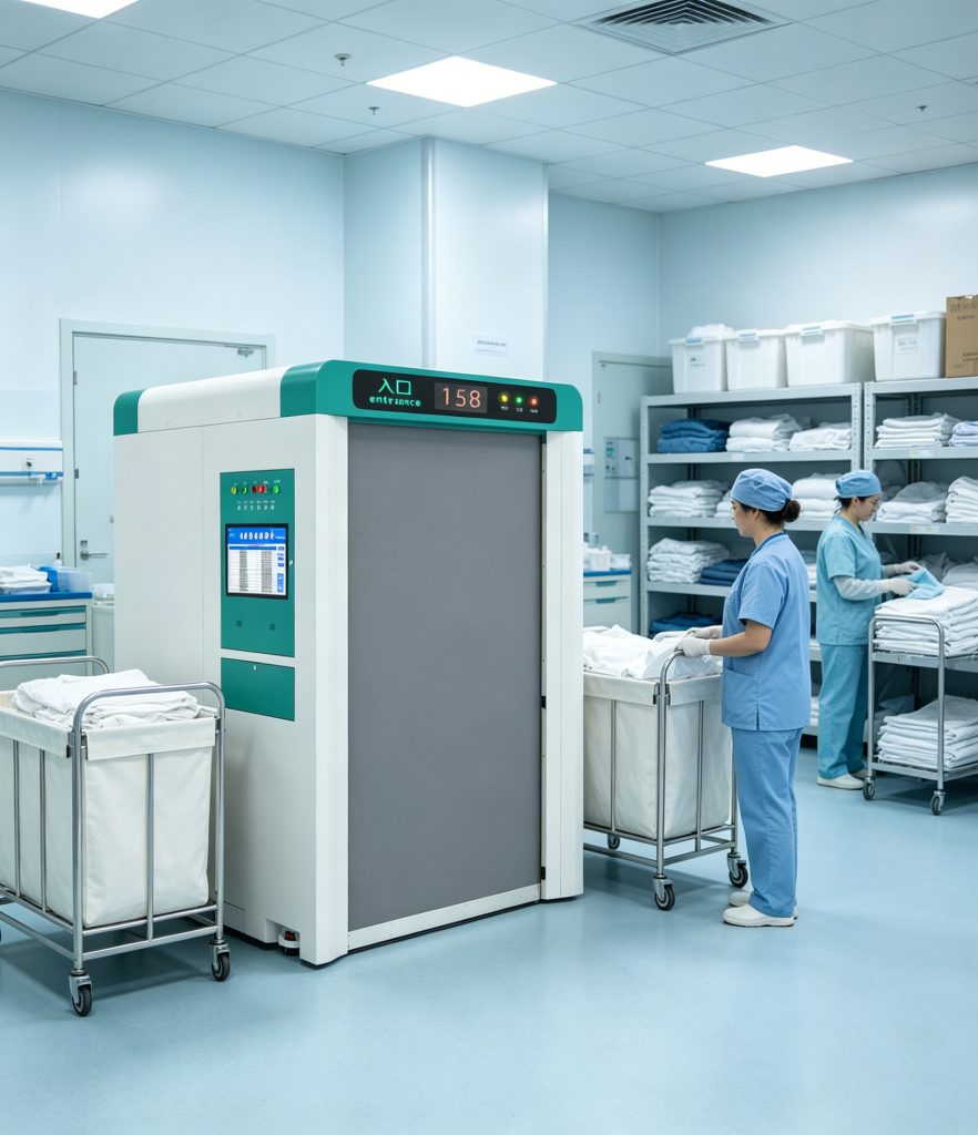 What is rfid laundry and advantage in applicaiton? 2 Cykeo RFID laundry system tracking hospital linens in healthcare storage facility